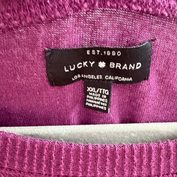 Lucky Brand Purple Dolmain Sleeve Lightweight Sweater XXL - Picture 4 of 5